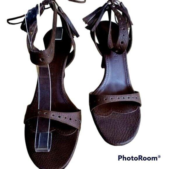 Celine Brown Leather Sandal 38B - Picture 9 of 10